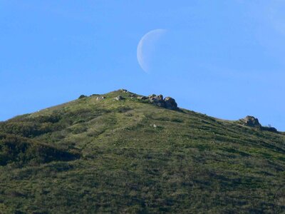 Hill moon mountain