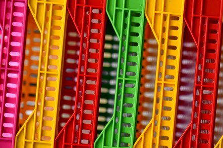Colorful rack plastic photo