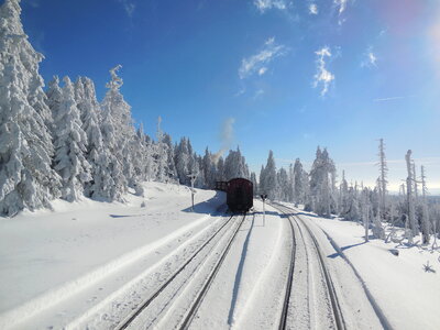 Goetheweg train station in winter photo