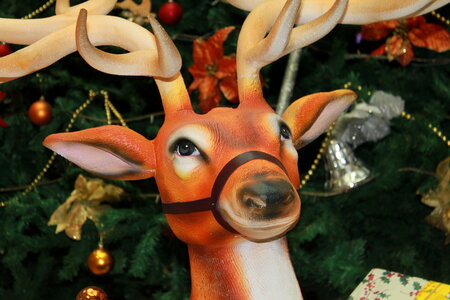 Reindeer Christmas Tree Closeup photo