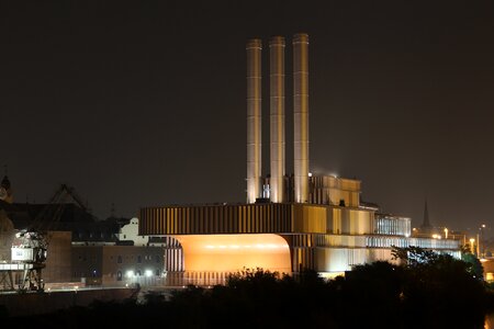 Factory huge chimney photo