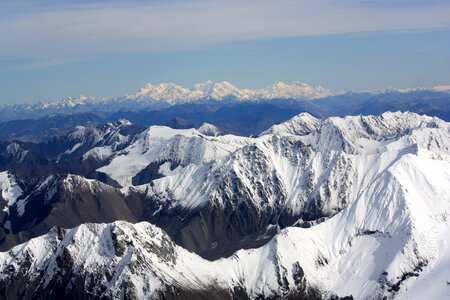 Majestic mountaintops of the Alaskan Range photo