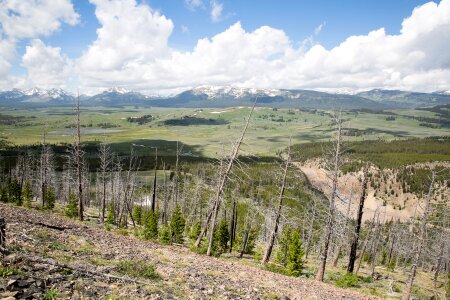 Bunsen peak hiking trail with beautiful landscape views