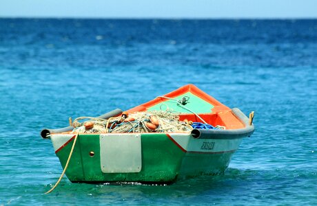 Ocean fisherman blue sea photo