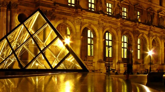 Paris Louvre Museum Architecture Glass Pyramid photo