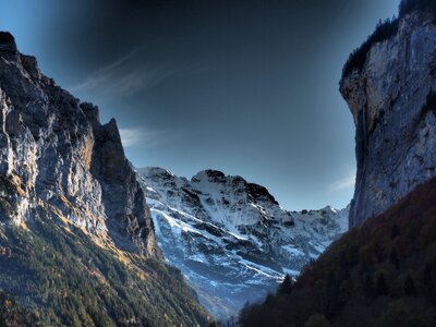 Steep steep wall rock wall photo