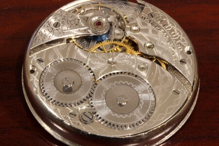 Pocket watch inside watch clock photo
