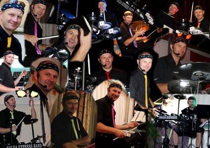 Drummer musical band photo