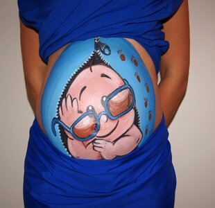Baby zipper belly photo