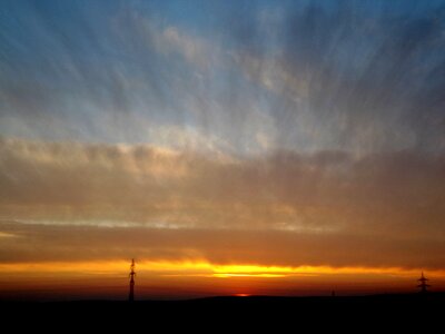 Cloud sun in the evening