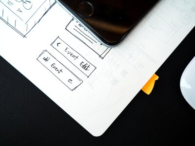 Wireframe Web Design iPhone Mouse photo