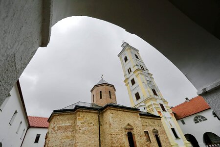 Arch church tower monastery photo