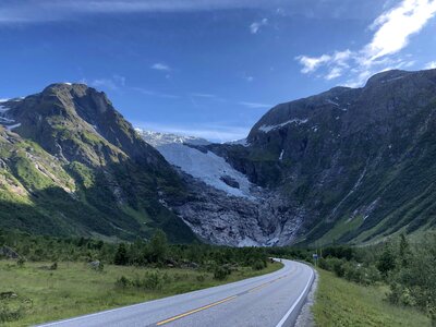 Asphalt glacier highway photo