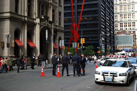 NYPD officers ready to patrol streets photo