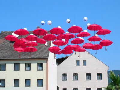 Art viechtach red umbrellas photo