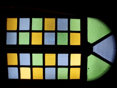 Glass window church colors photo
