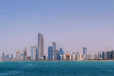 Business buildings and downtown urban architecture panorama photo