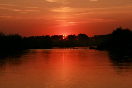 Sun red reflection