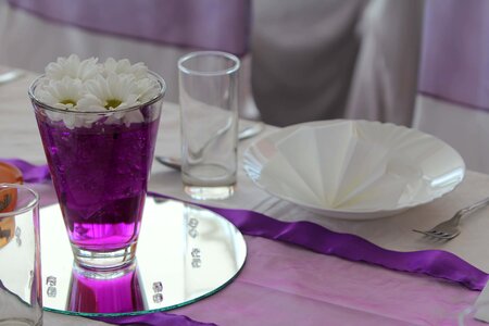 Dining dining area vase photo