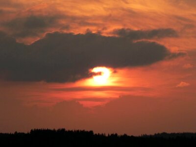 Red sky sunset