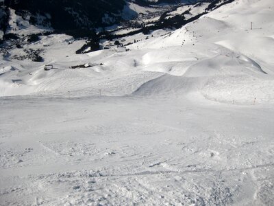Snow slope landscape photo