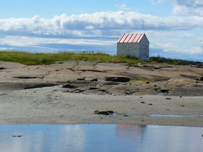 Cabin stones landscape photo