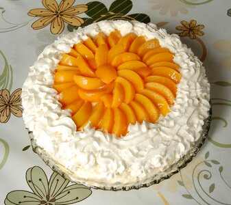 Sweet peach pastry