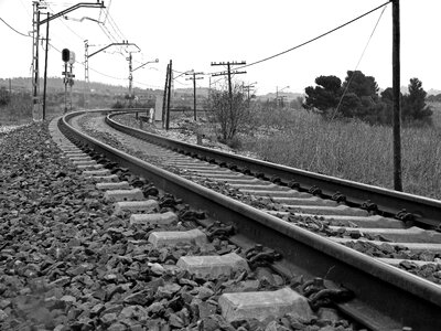 Via railway catenary sills photo