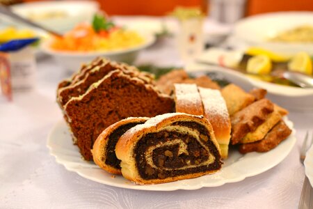 Holidays cakes eating