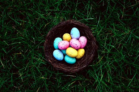 Basket colorful easter photo