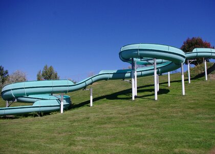 Slide amusement water