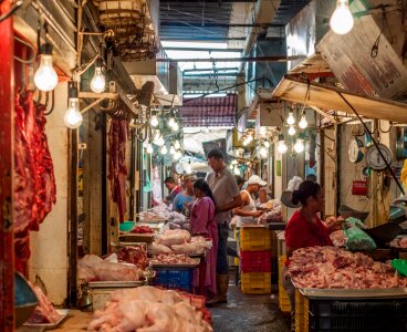 Callejon of meats in the Market photo