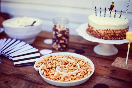 Snack table cake photo