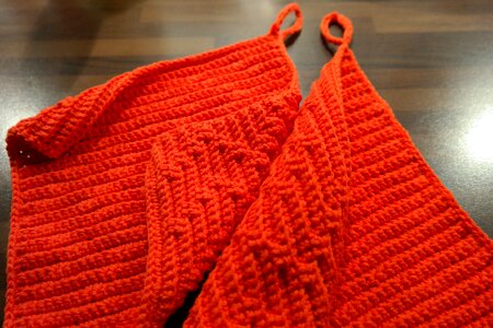 Crochet wool fabric