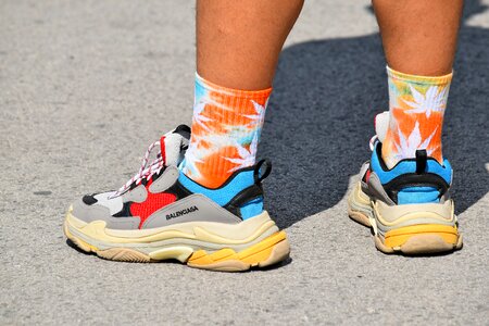 Colorful legs sport