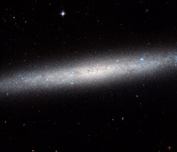 Hubble Views a Galaxy on Edge photo