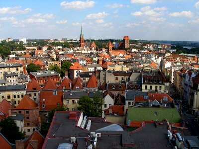 Houses old buildings bridge photo