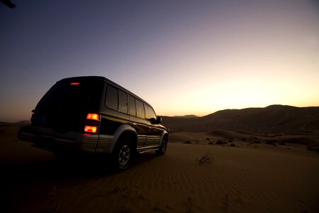 Desert off road buggy sunset photo