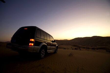 Desert off road buggy sunset