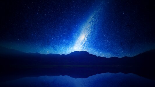 Stars Trail Sky Night Universe photo