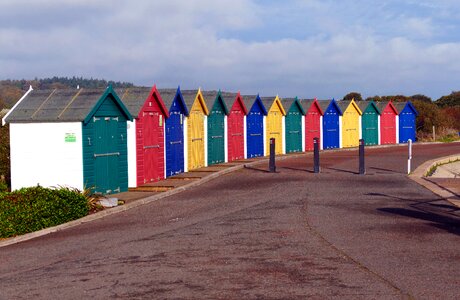 Multi Coloured Beach Huts photo