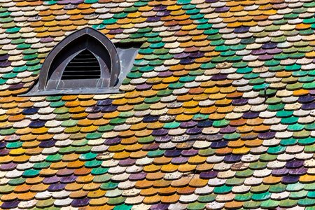 Colorful pattern housetop photo