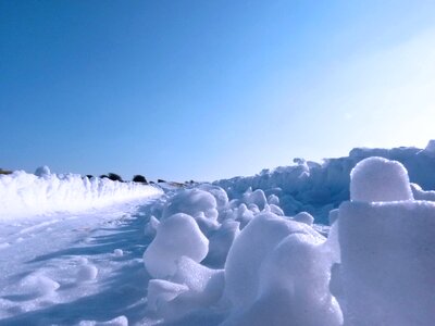 Icy pathway snowy