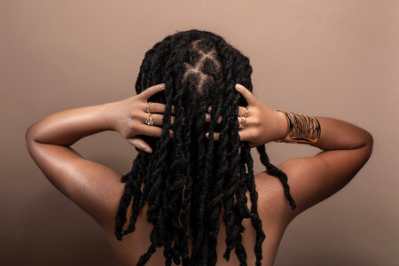 Woman with dreadlocks photo