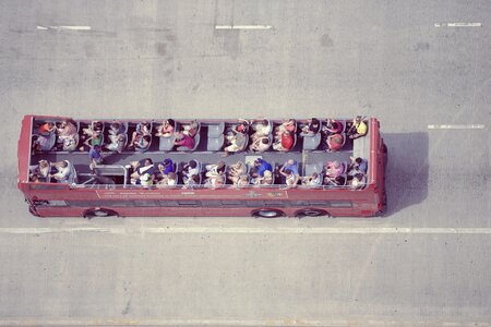 London bus roofless photo