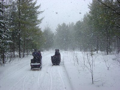 Snow storm transportation photo