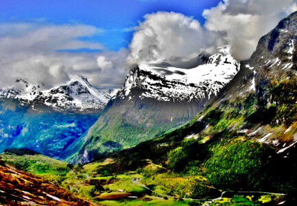 Norway Wilderness Landscapes with Mountains photo