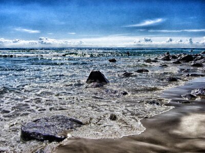 Ocean water rocks photo