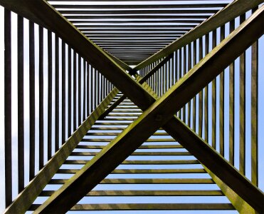 Construction wooden tower photo