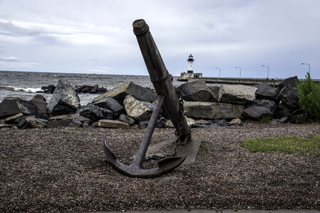 Anchor on shore in Duluth, Minnesota